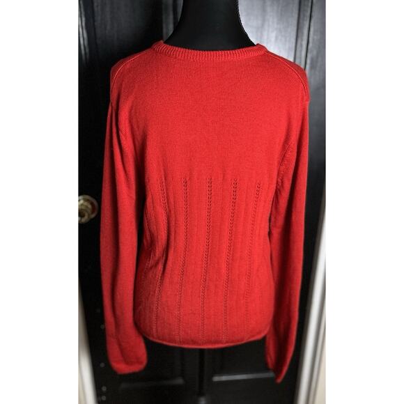 Pendleton Women Red Cardigan Sweater 100% Merino Wool Size S. Cozy holiday - Picture 3 of 7